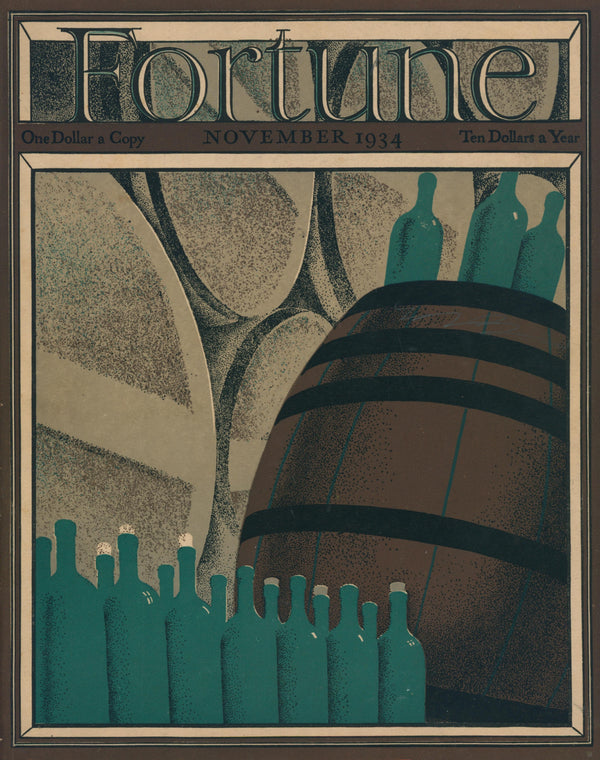 Bottling Wine- Fortune Cover - Authentic Vintage Cover Art
