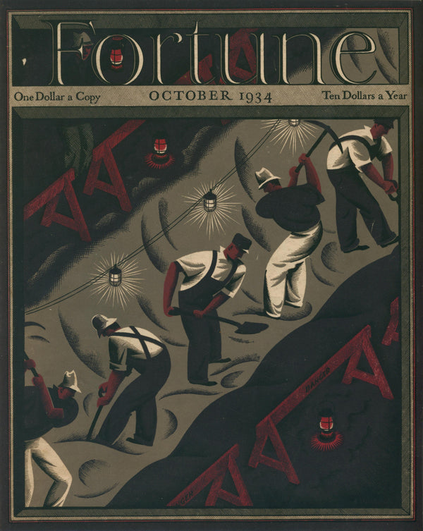 Men at Work- Fortune Magazine - Authentic Vintage Cover Art