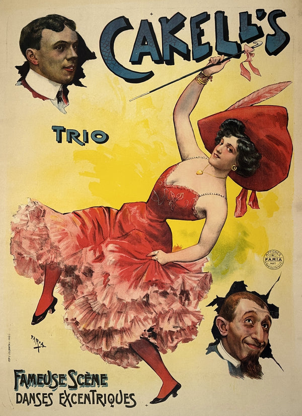 Cakell's Trio - Authentic Vintage Poster