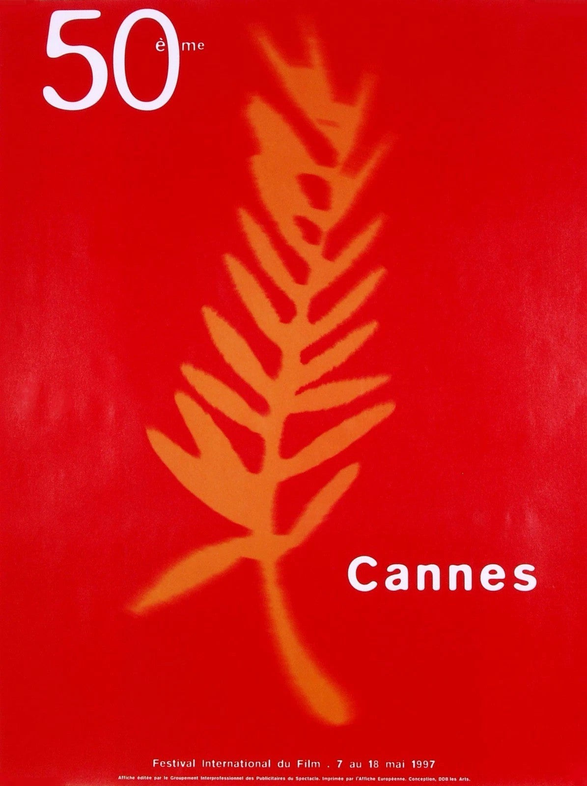 Cannes 50th Anniversary - Authentic Vintage Poster