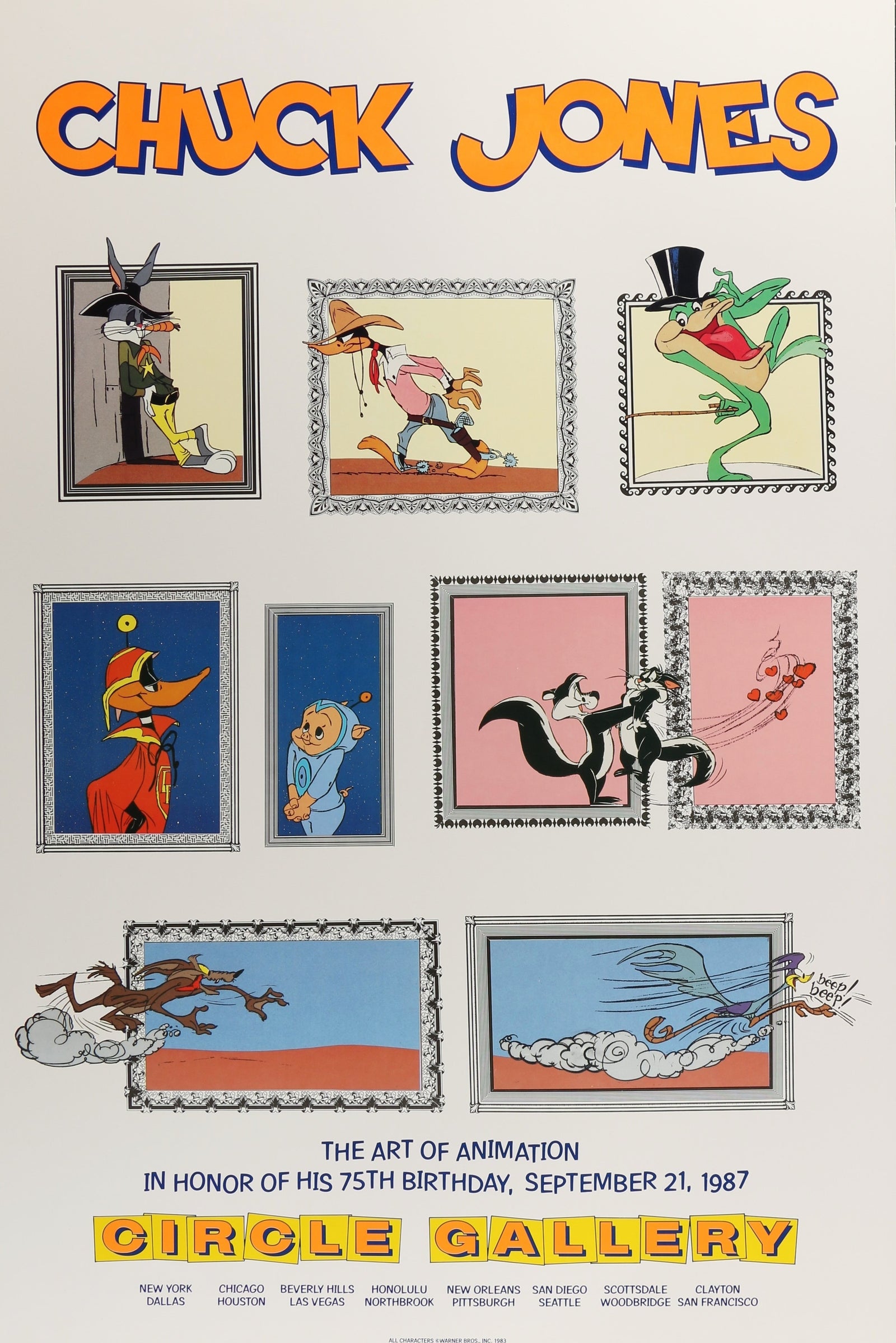 Art of Animation, Chuck Jones - Authentic Vintage Poster