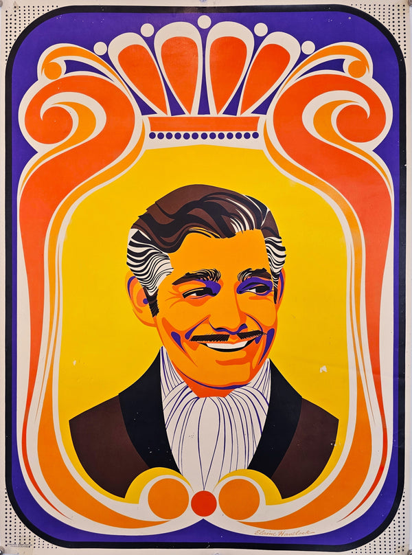 Clarke Gable by Elaine Havelock - Original Vintage Poster