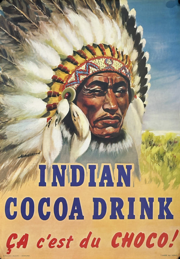 Indian Cocoa Drink - Authentic Vintage Poster