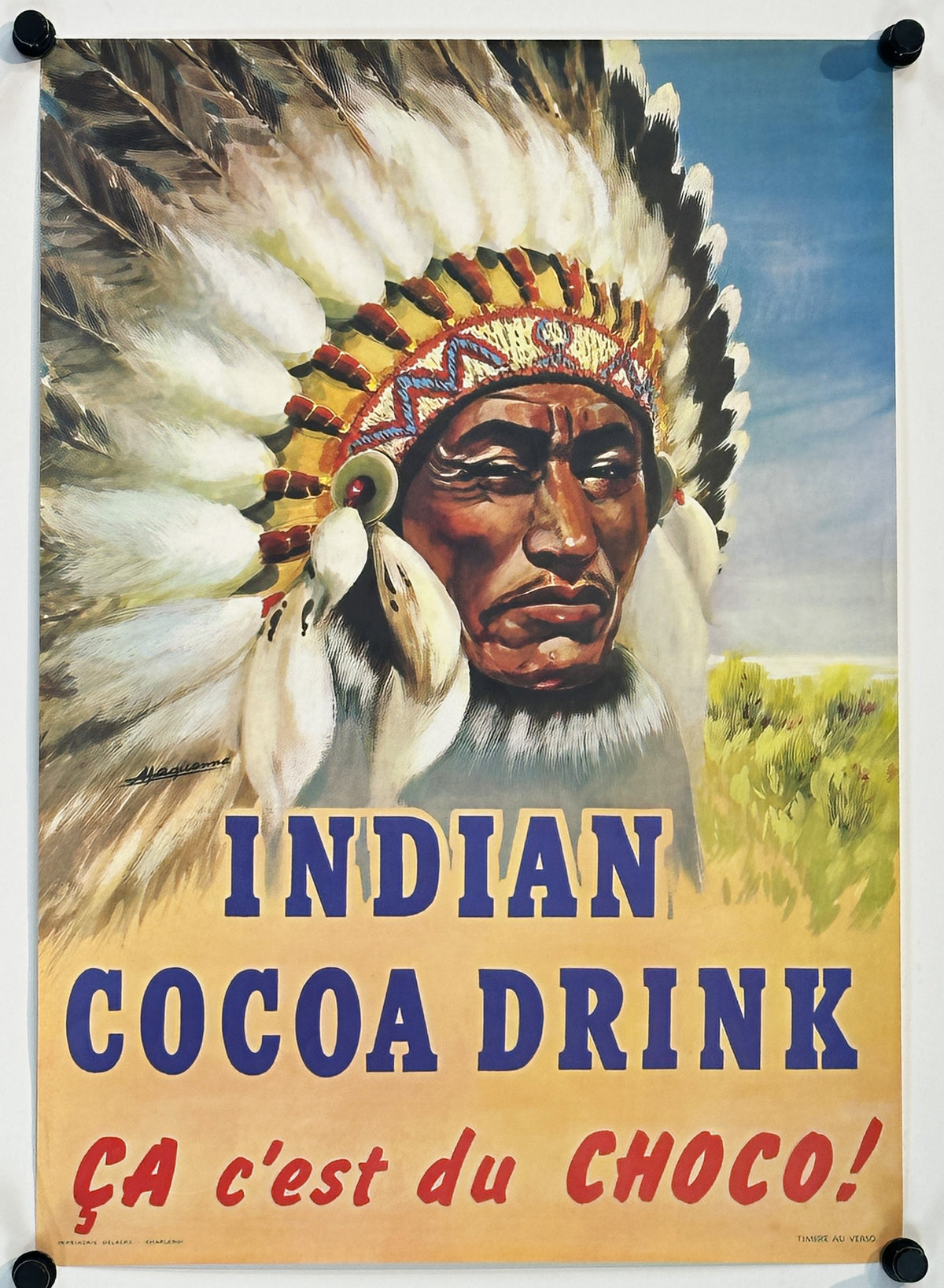 Indian Cocoa Drink - Authentic Vintage Poster