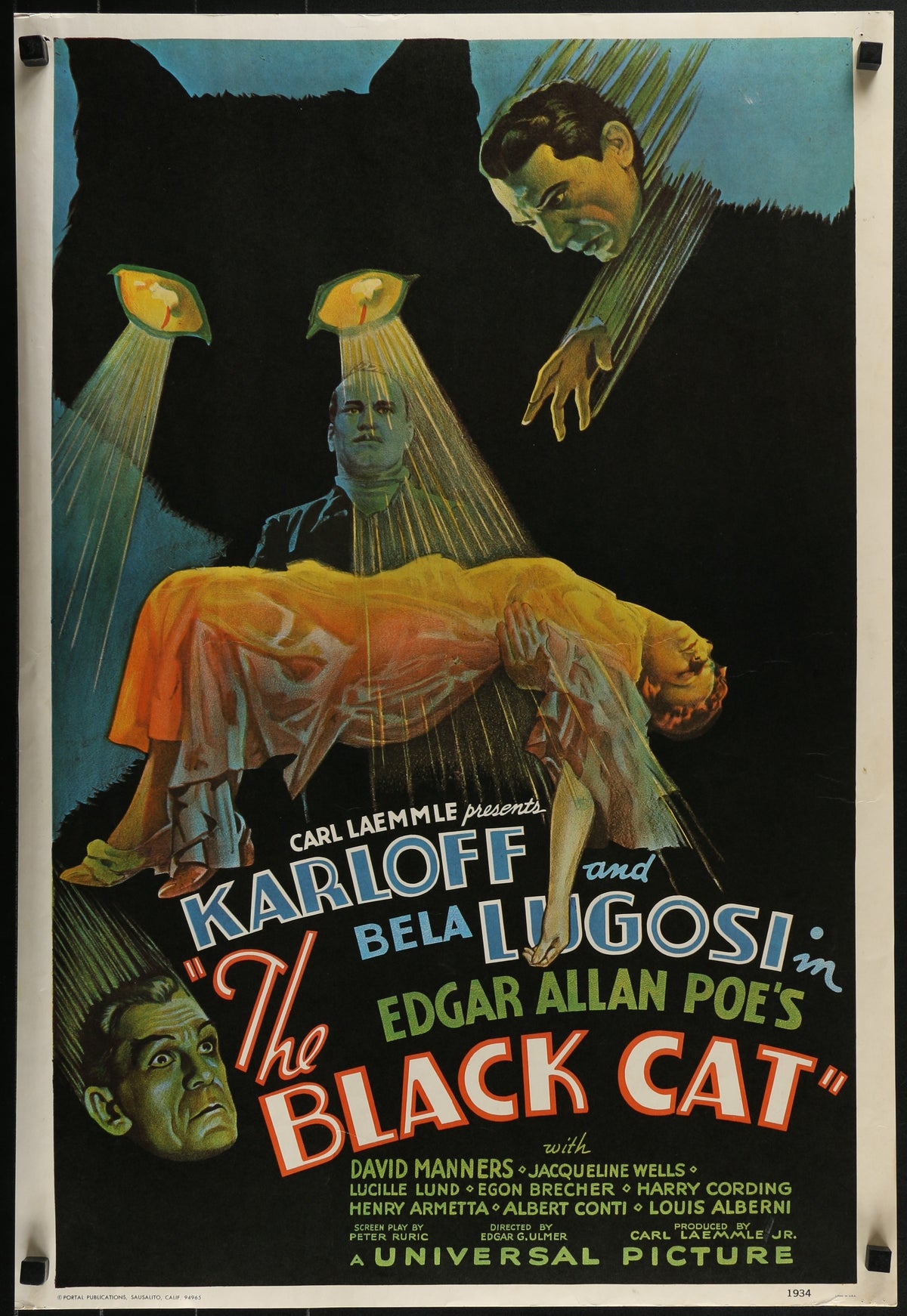 BLACK CAT 20x29 commercial poster 1970s