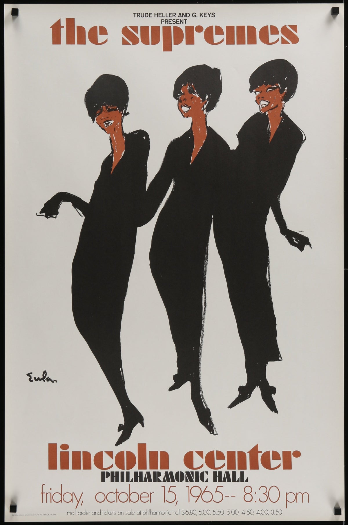 The Supremes, Lincoln Center - Original Vintage Poster