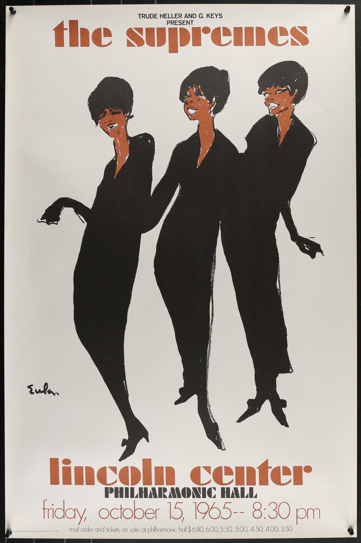 Supremes 25x38 commercial poster 1970s