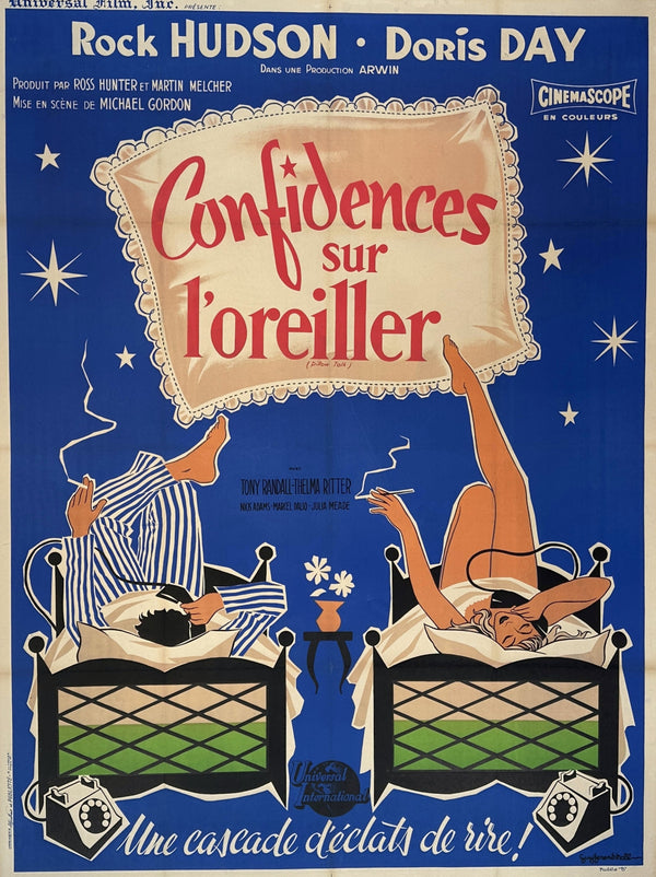 Pillow Talk- French Release - Authentic Vintage Poster