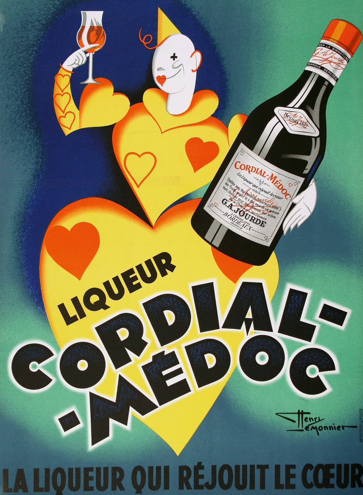 Cordial Medoc by Henri Monnier - Authentic Vintage Poster