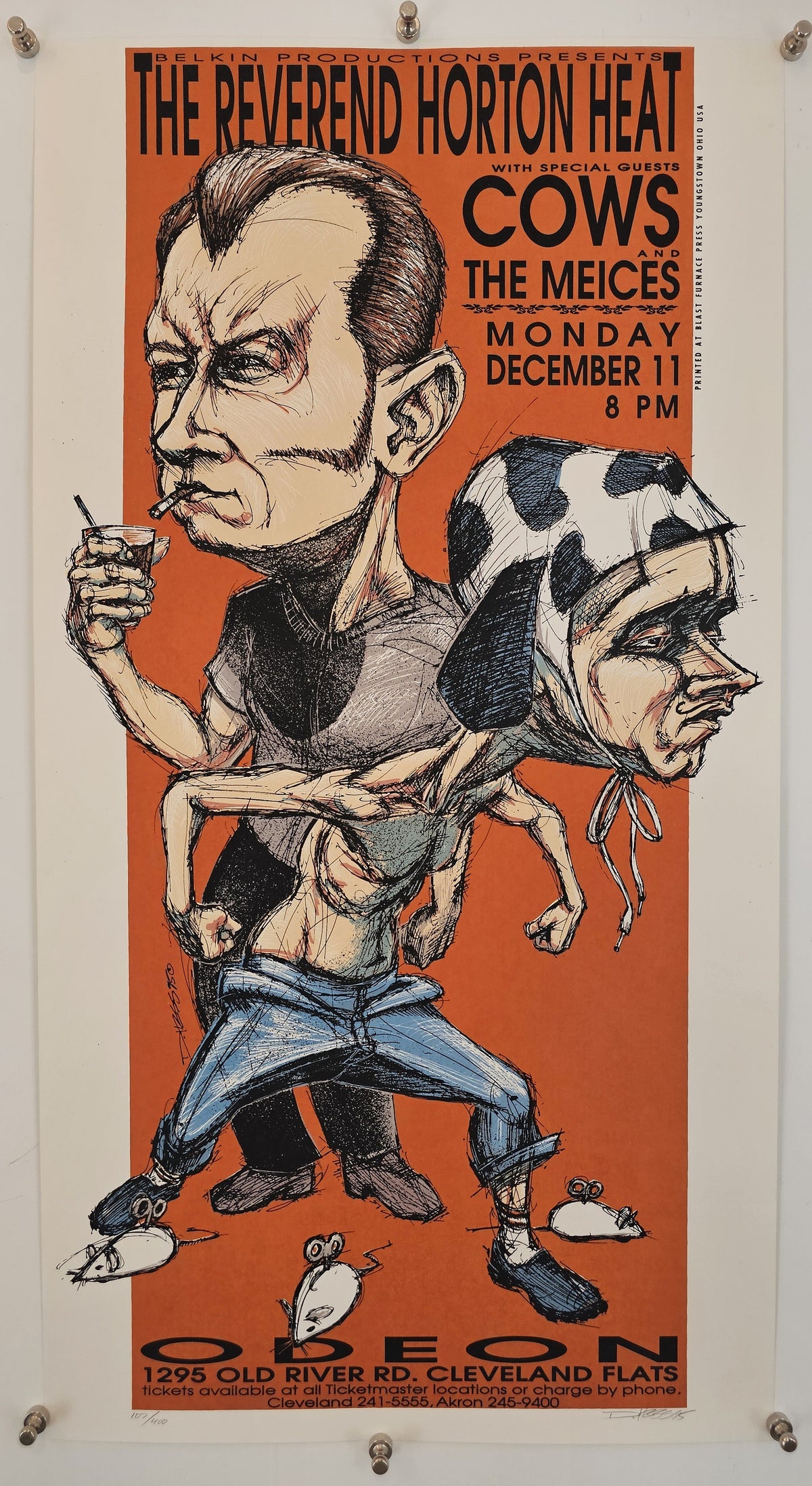 Reverend Horton Heat by Derek Hess (#107/400) - Original Vintage Poster