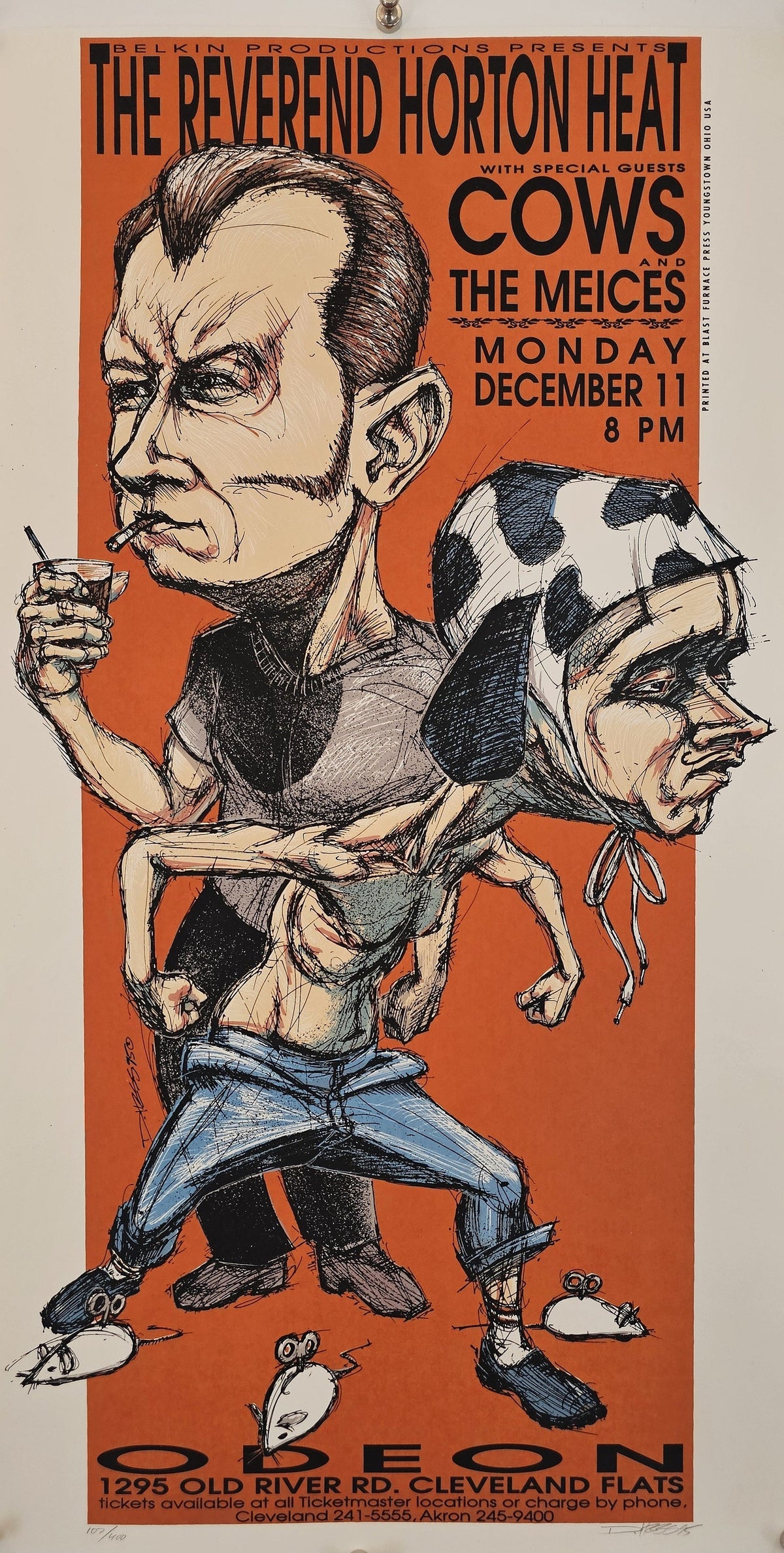 Reverend Horton Heat by Derek Hess (#107/400) - Original Vintage Poster
