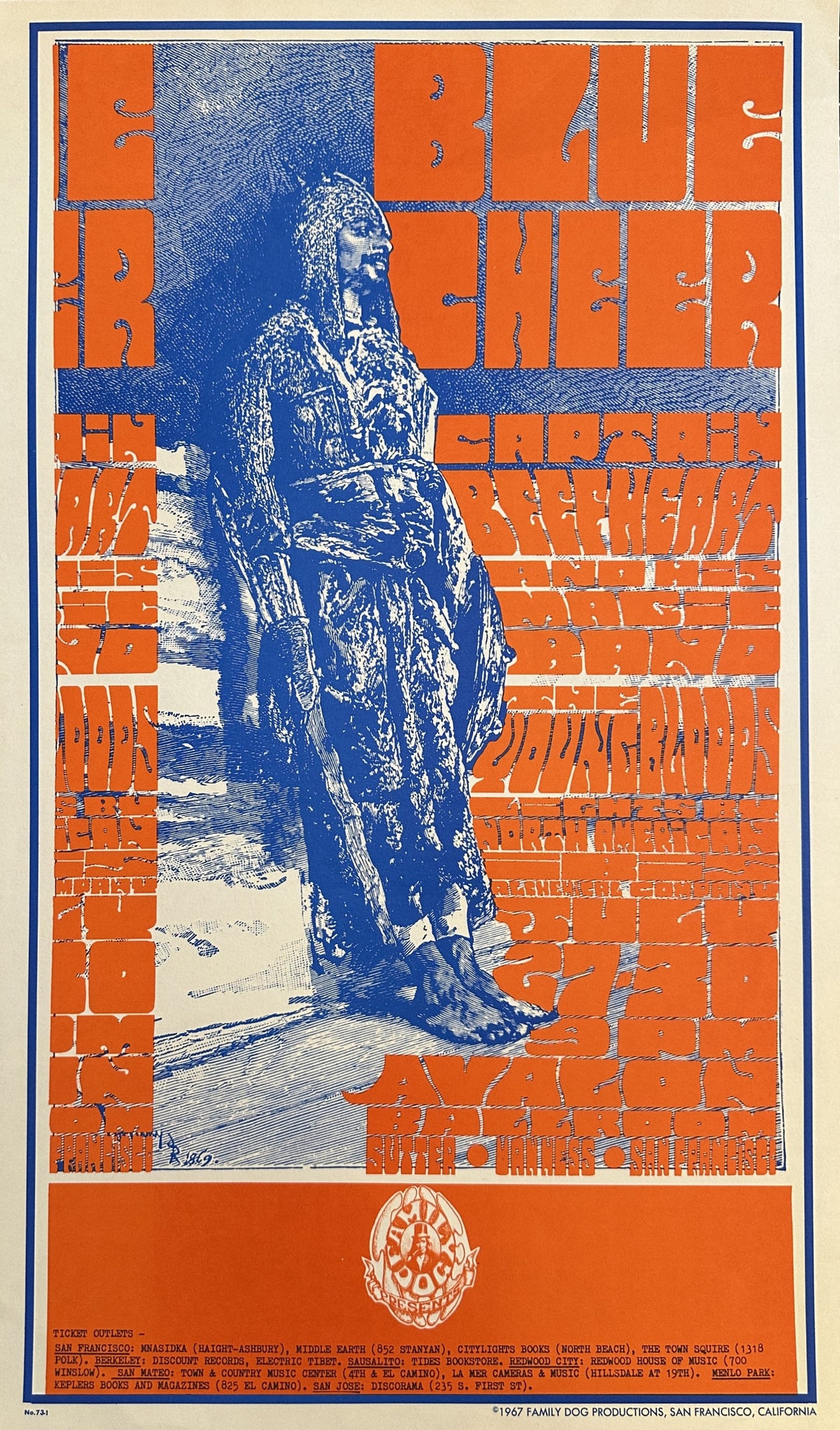 Captain Beef Heart, Blue Cheer (FD-73-1) - Original Vintage Poster