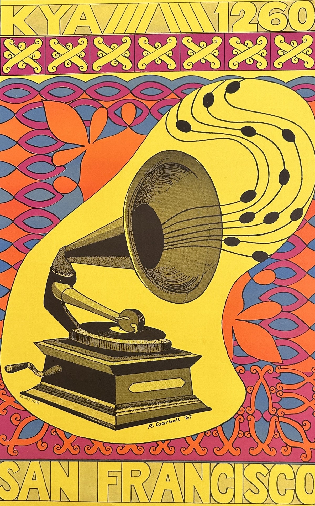 KYA Radio by Ruth Garbell - Original Vintage Poster