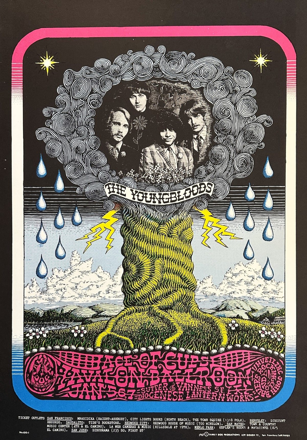 The Youngbloods by Stanley Mouse (FD-100-1)  - Original Vintage Poster