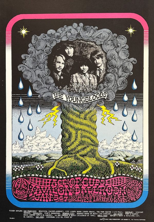 The Youngbloods by Stanley Mouse (FD-100-1)  - Original Vintage Poster