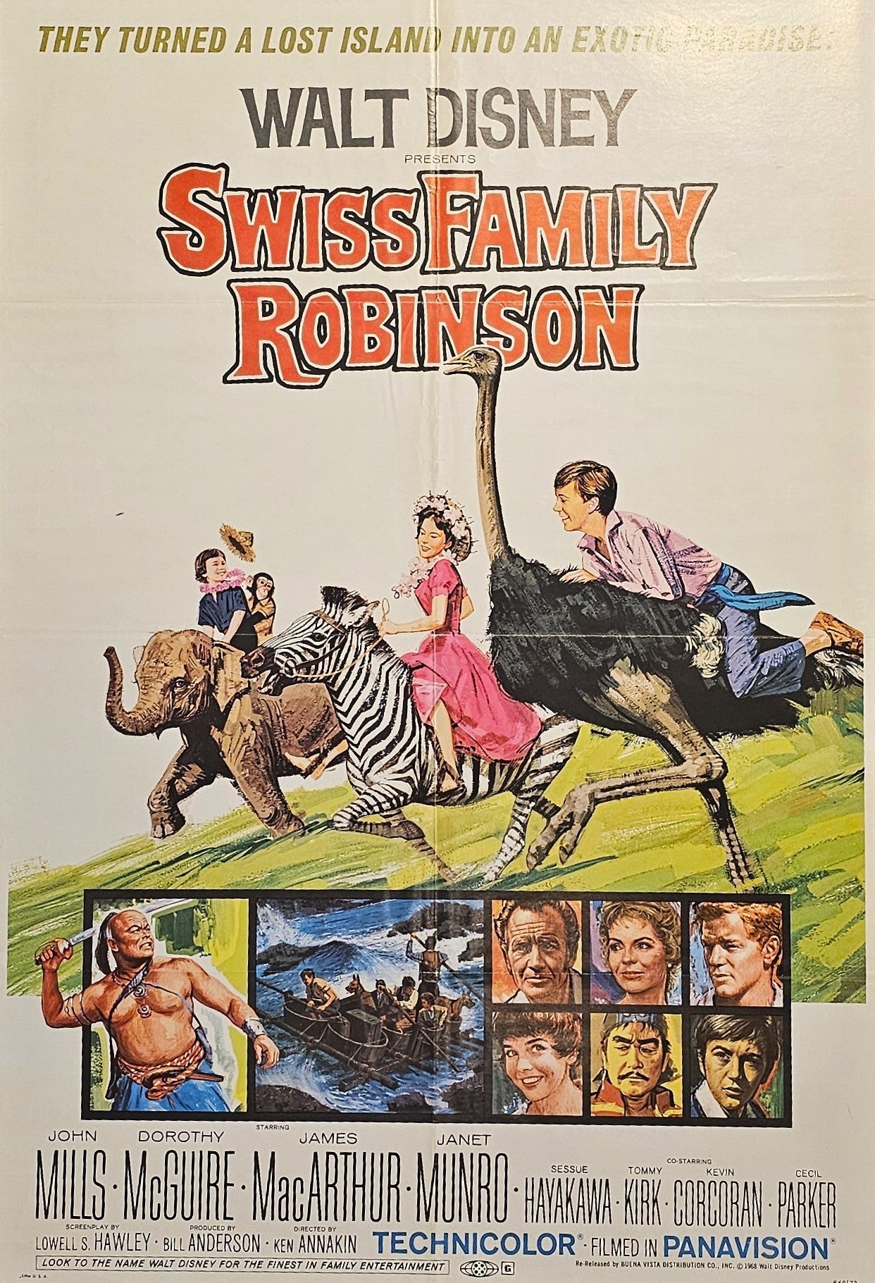 Walt Disney, Swiss Family Robinson Poster - Authentic Vintage Posters