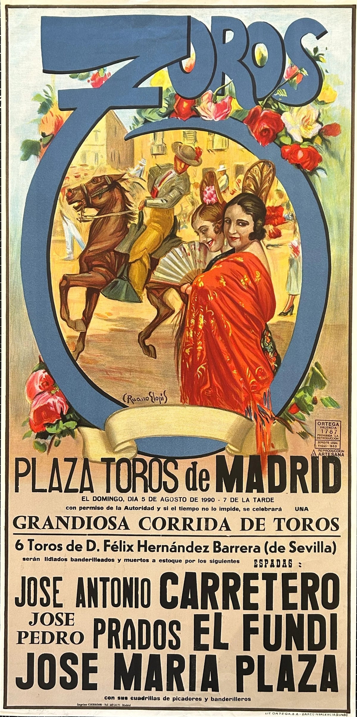 Plaza de Toros, Madrid  - Original Vintage Poster