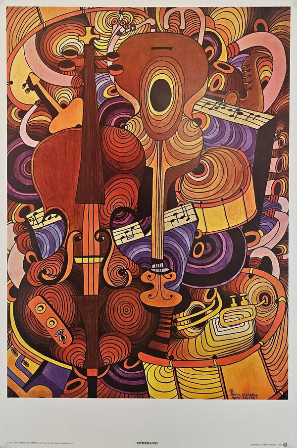 Reverberations By Ruth Garbell - Original Vintage Poster