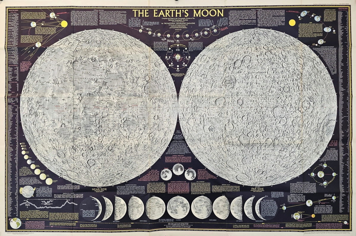Earth's Moon, National Geographic - Original Vintage Poster