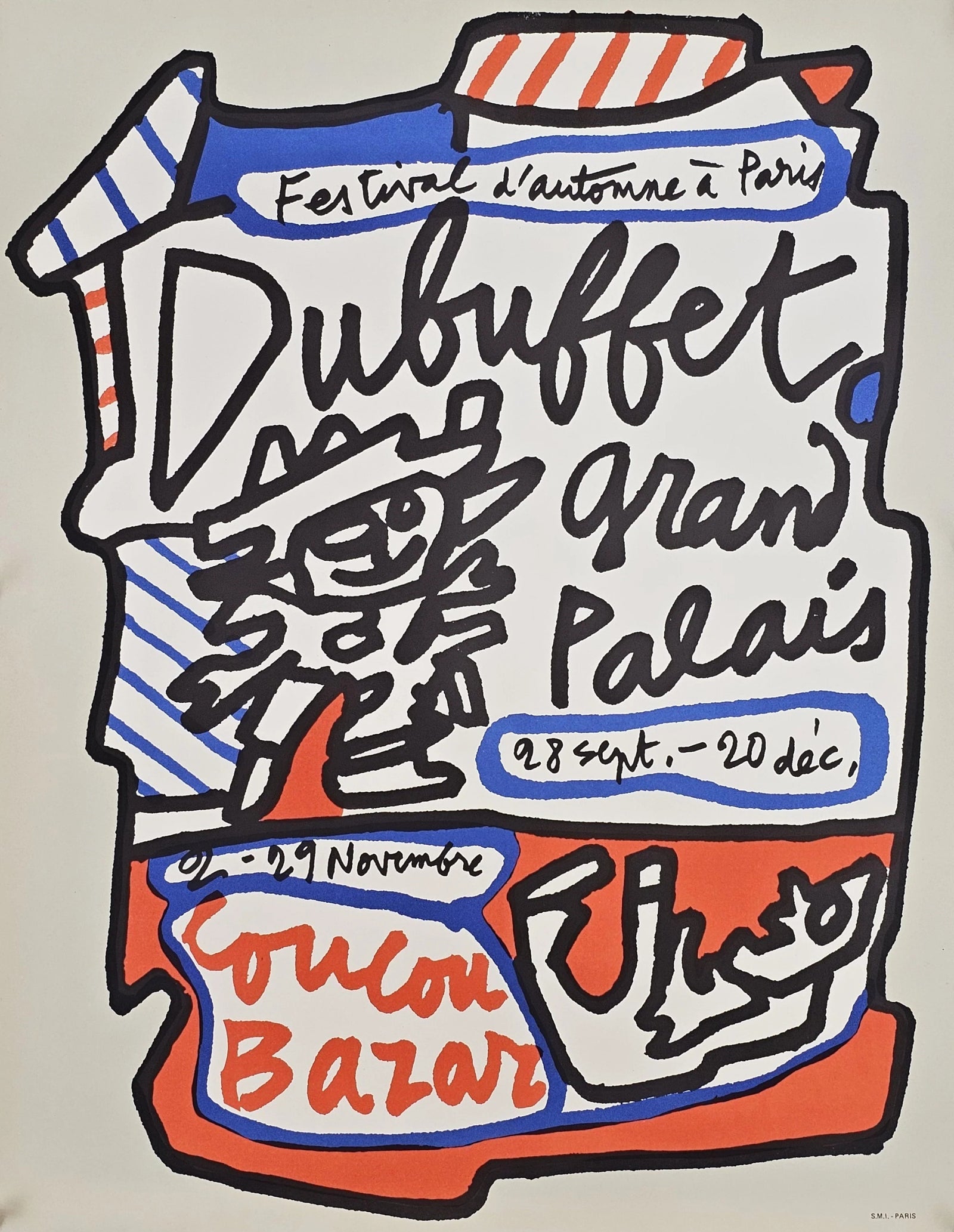 Jean Dubuffet, Grand Palais Bazar - Original Vintage Poster