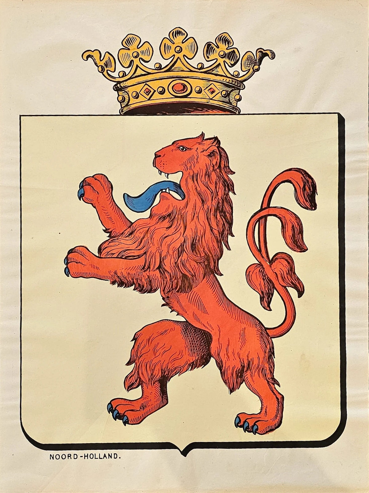 Noord-Holland, Coat of Arms - Original Vintage Poster
