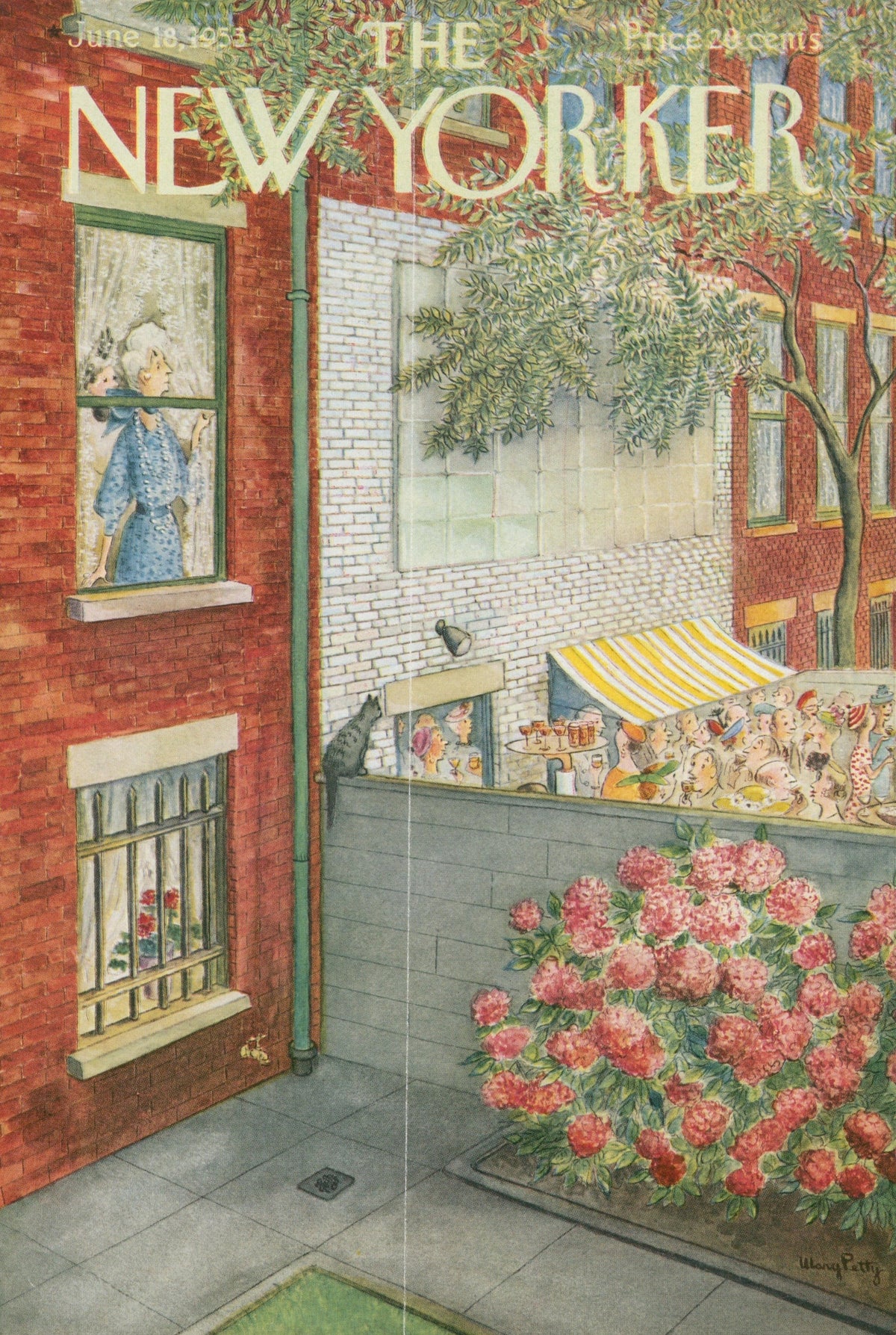Window Seat- The New Yorker - Original Vintage Cover Art: