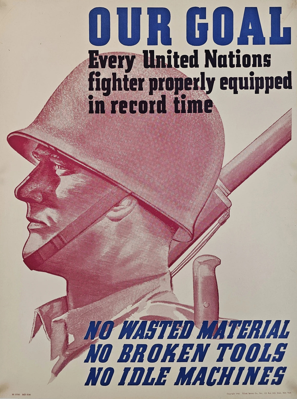 Our Goal, Work Propaganda (WW2) - Original Vintage Poster