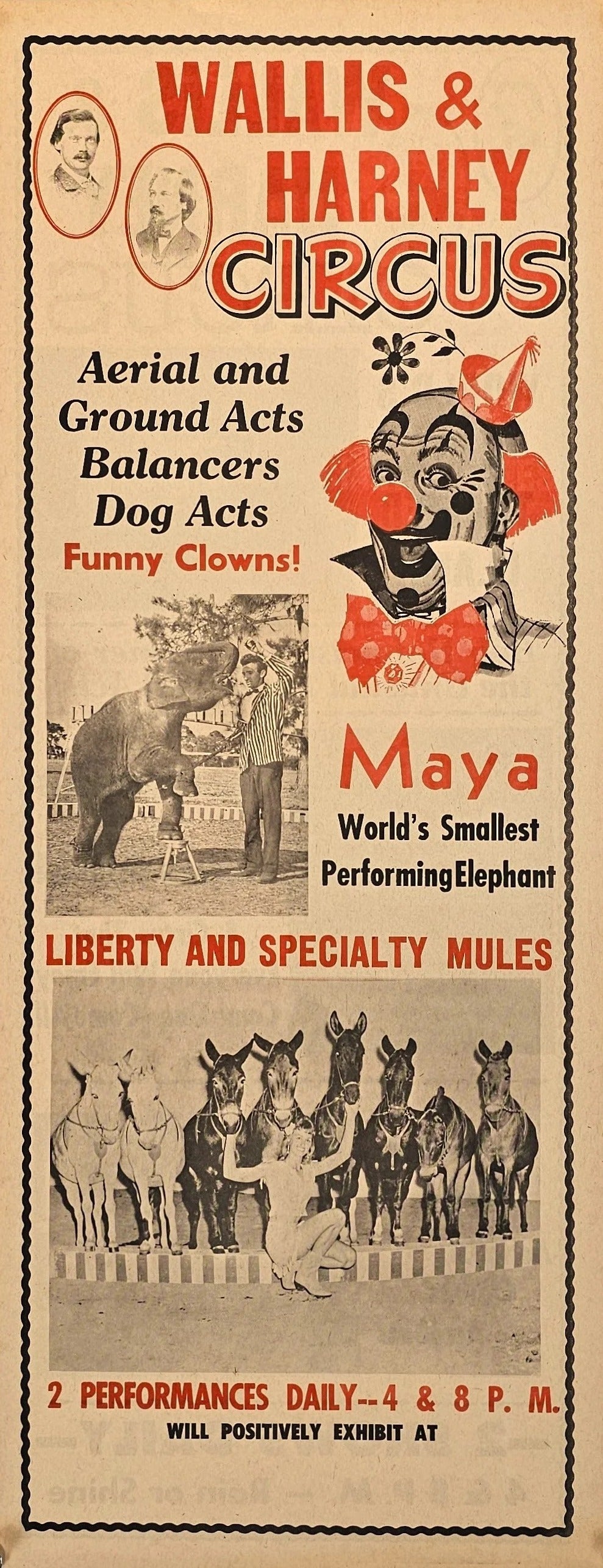 Wallis & Harney Circus - Original Vintage Poster