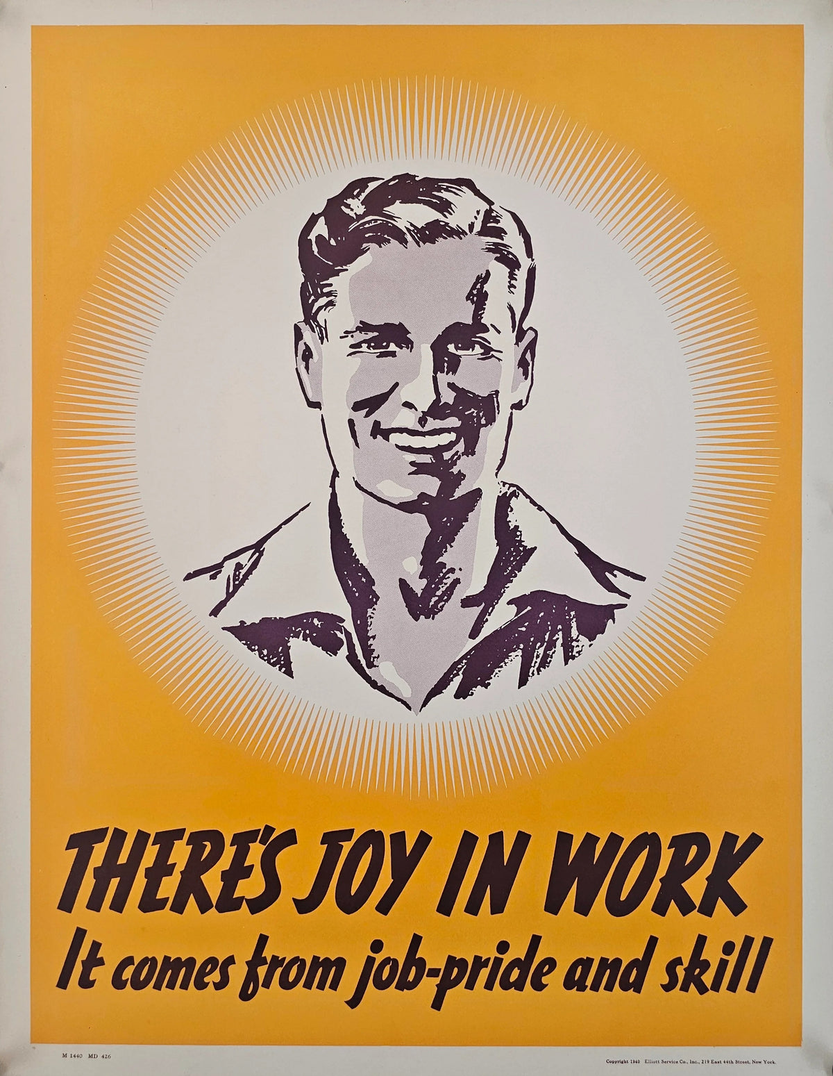 There's Joy In Work, Work Propaganda (WW2) - Original Vintage Poster