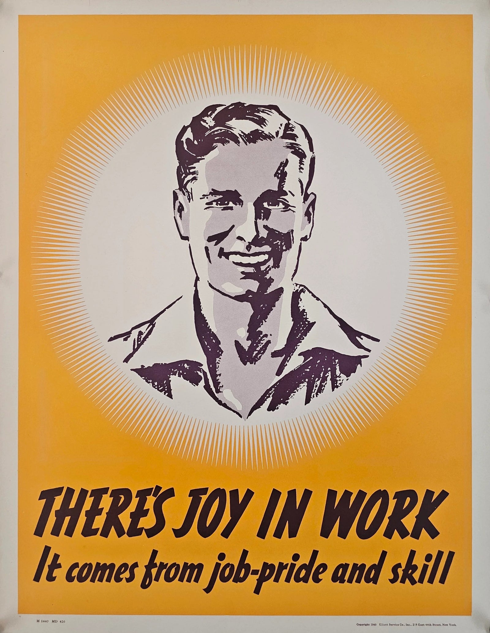 There's Joy In Work, Work Propaganda (WW2) - Original Vintage Poster