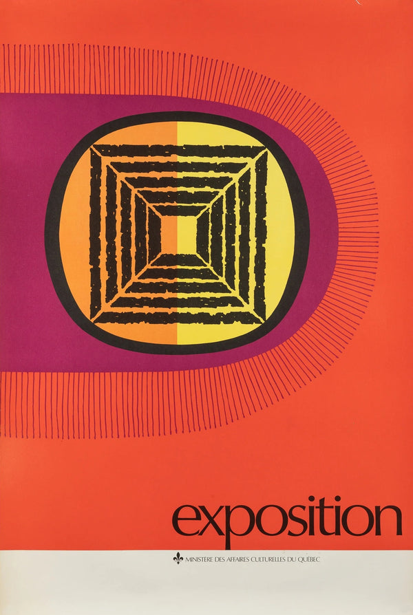 Exposition, Quebec Ministry of Cultural Affairs - Original Vintage Poster