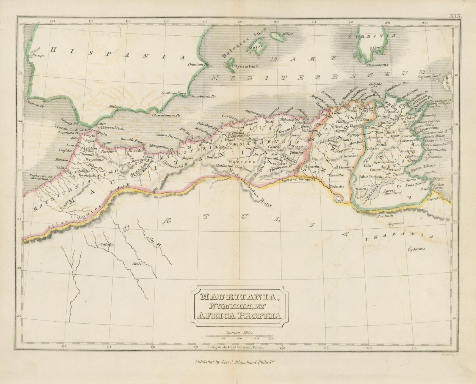 Mauritania & Africa Proper, Antique Map - Original Vintage Map