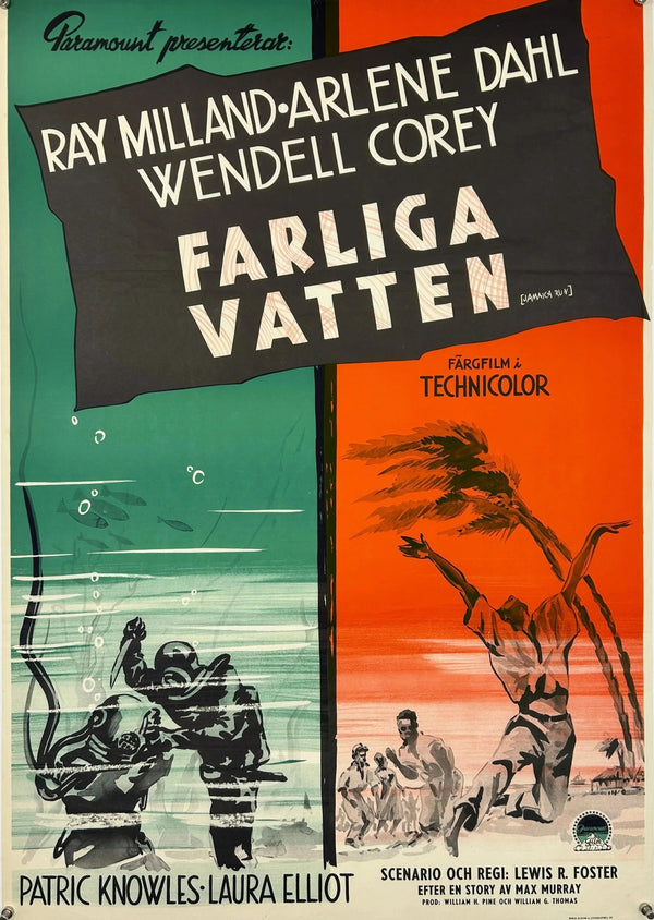 Jamaica Run, Swedish Release - Original Vintage Poster