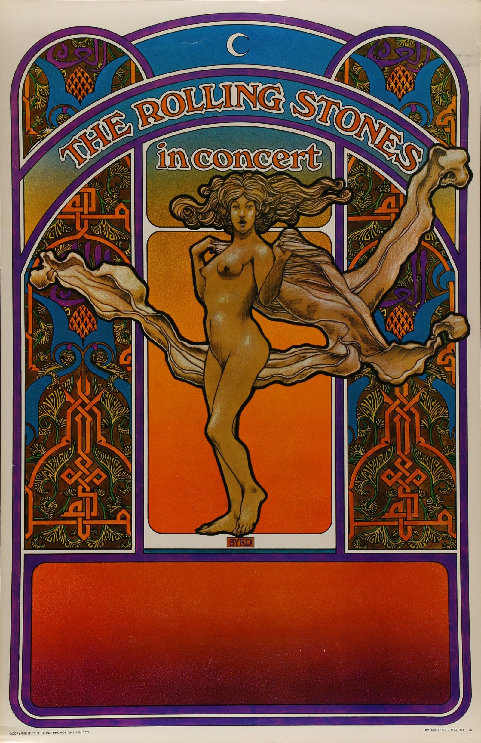 Rolling Stones in Concert 14x22 commercial poster 1980s - Original Vintage Poster