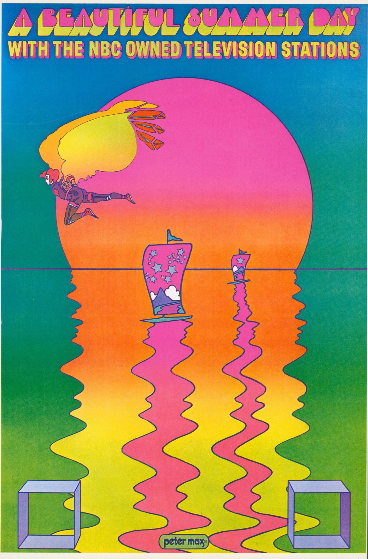 NBC Television, Peter Max (Re-Issue) - Original Vintage Poster