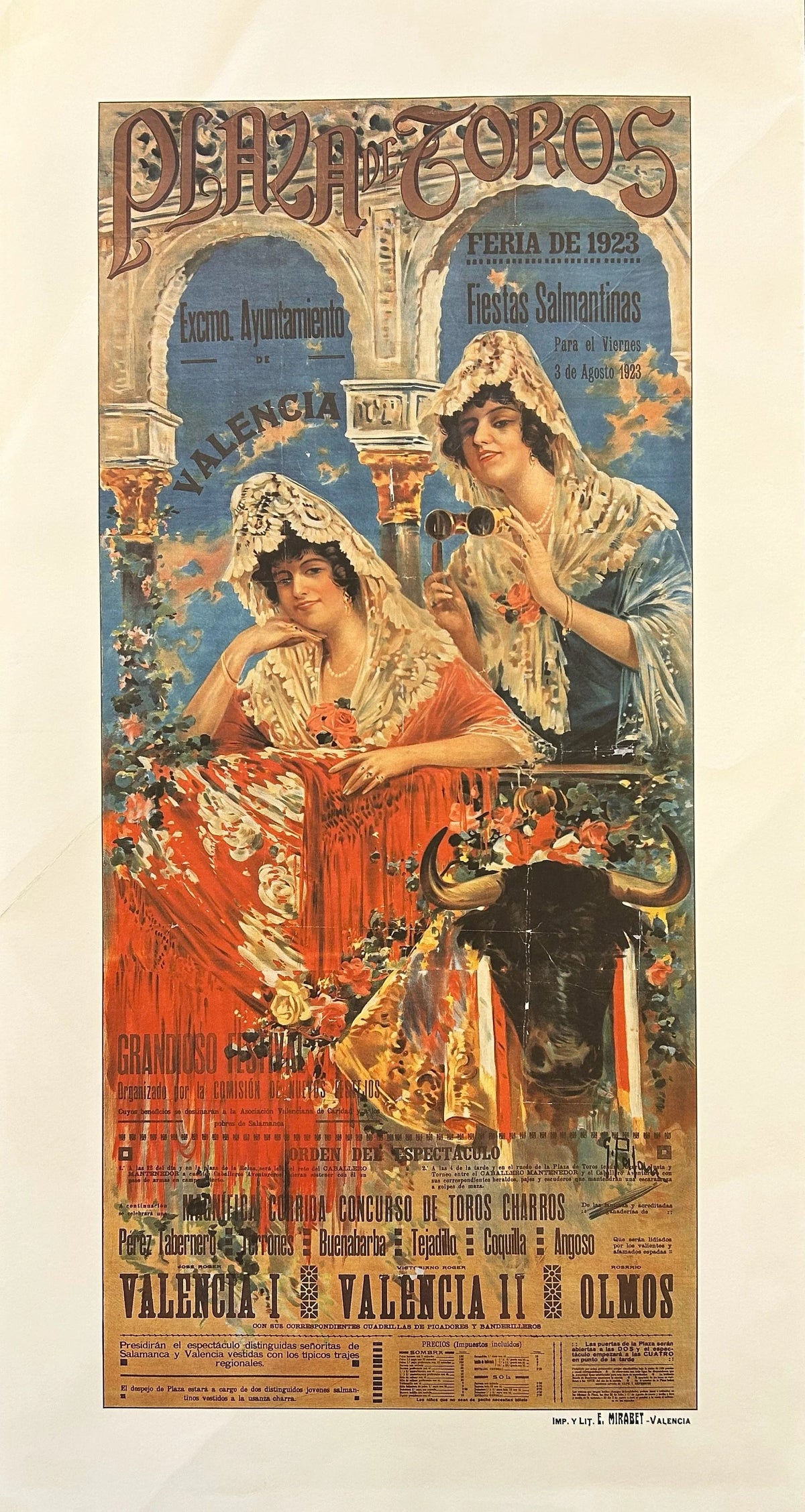 Plaza de Toros Valenica (Historical Re-Issue) - Original Vintage Poster