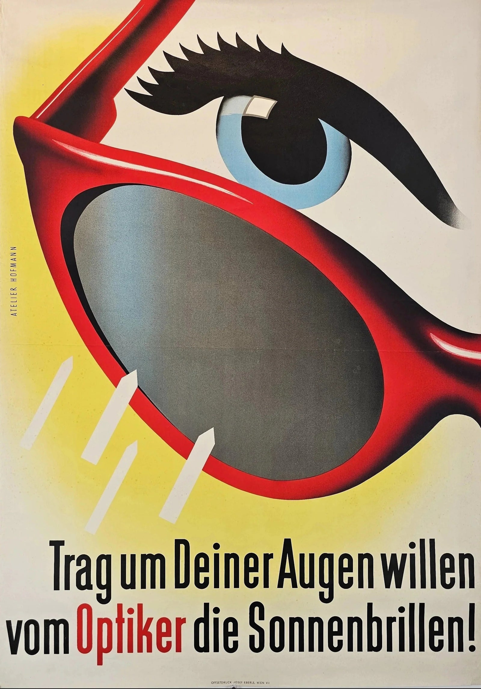 Protect Your Eyes, Austrian Public Health - Original Vintage Poster