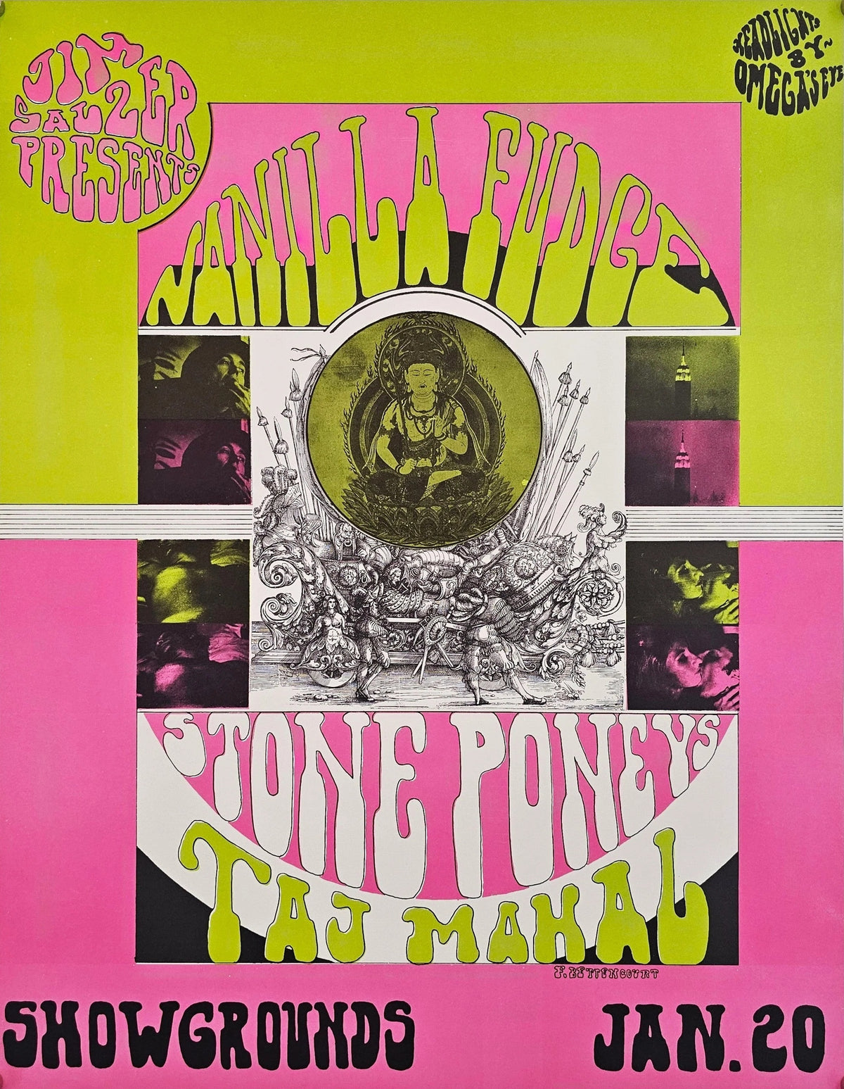 Vanilla Fudge & Taj Mahal - Original Vintage Poster