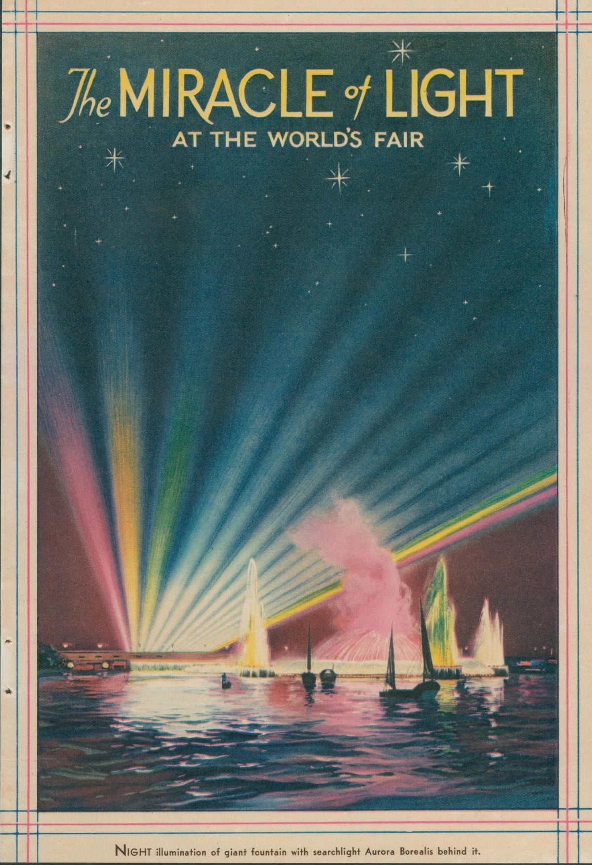 The Miracle of Light, World's Fair - Original Vintage Illustration