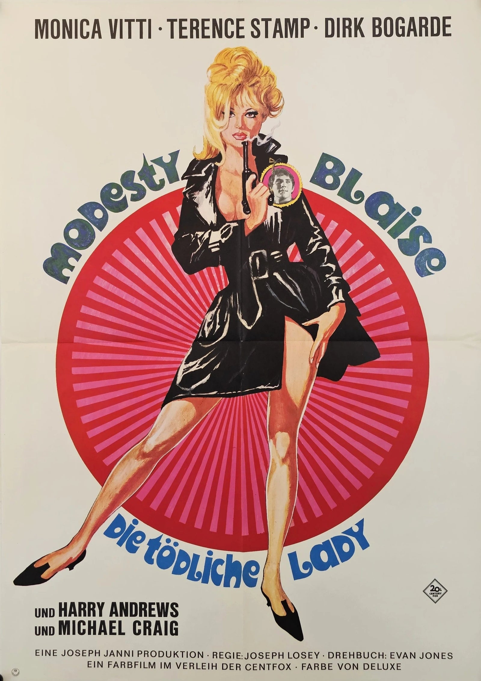 Modesty Blaise, German Release - Original Vintage Poster