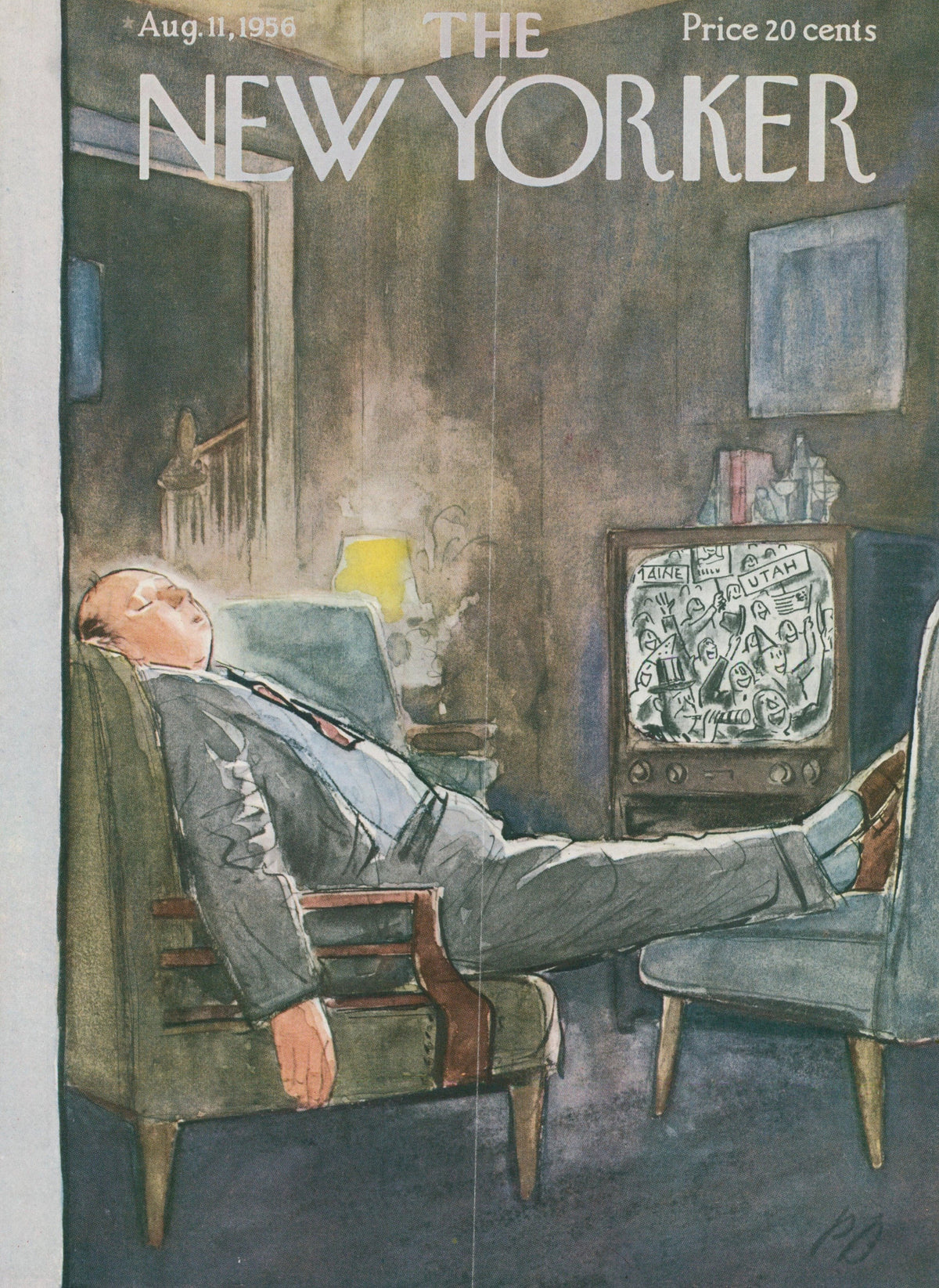 Snooze the News- The New Yorker - Original Vintage Cover Art: