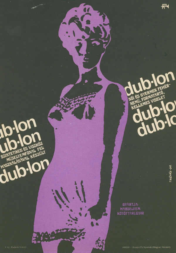 Dub-lon Lingere, Hungarian Tram Poster - Original Vintage Poster