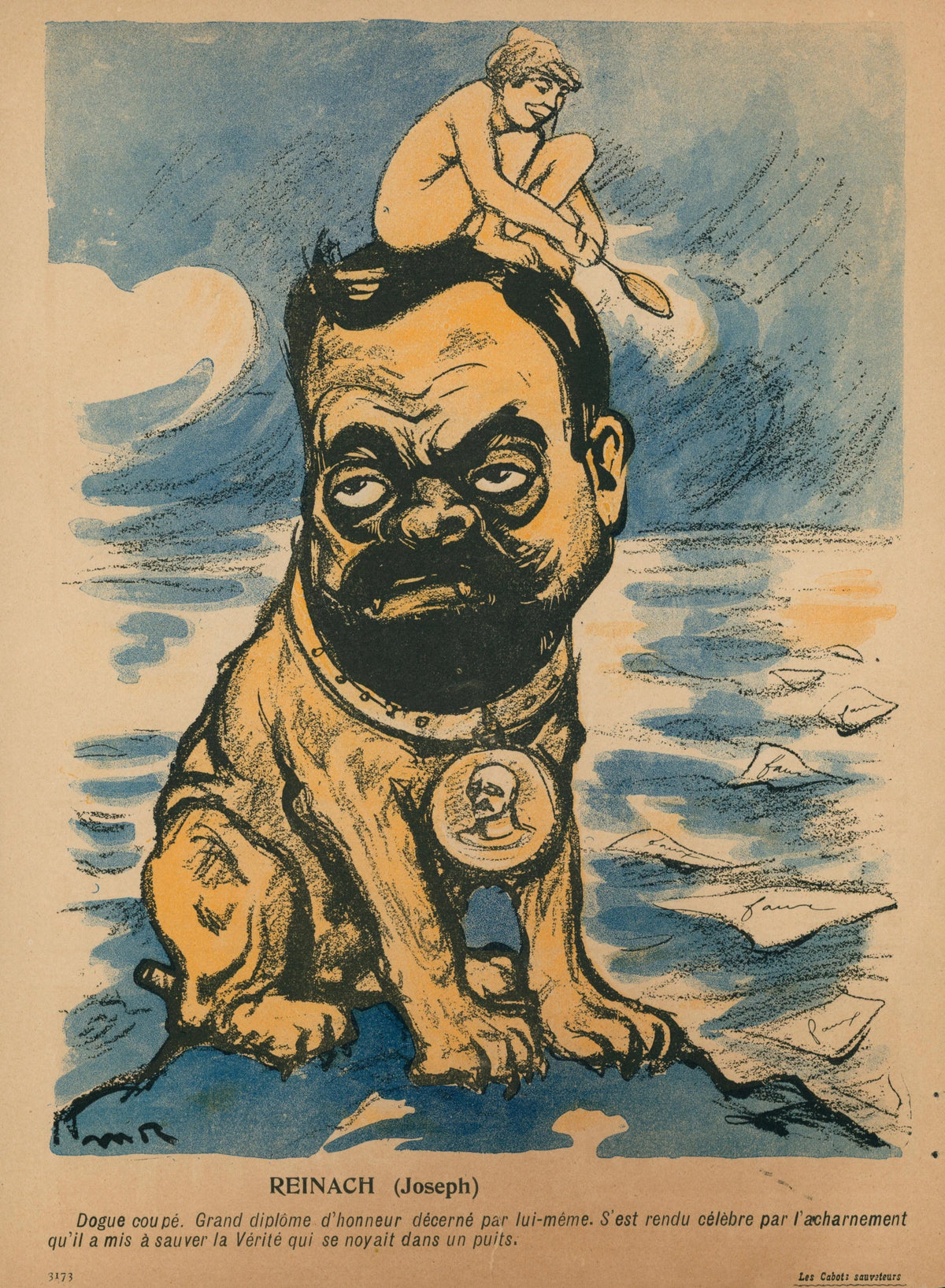 The Honorable Great Dane- Le Rire - Original Vintage Illustration