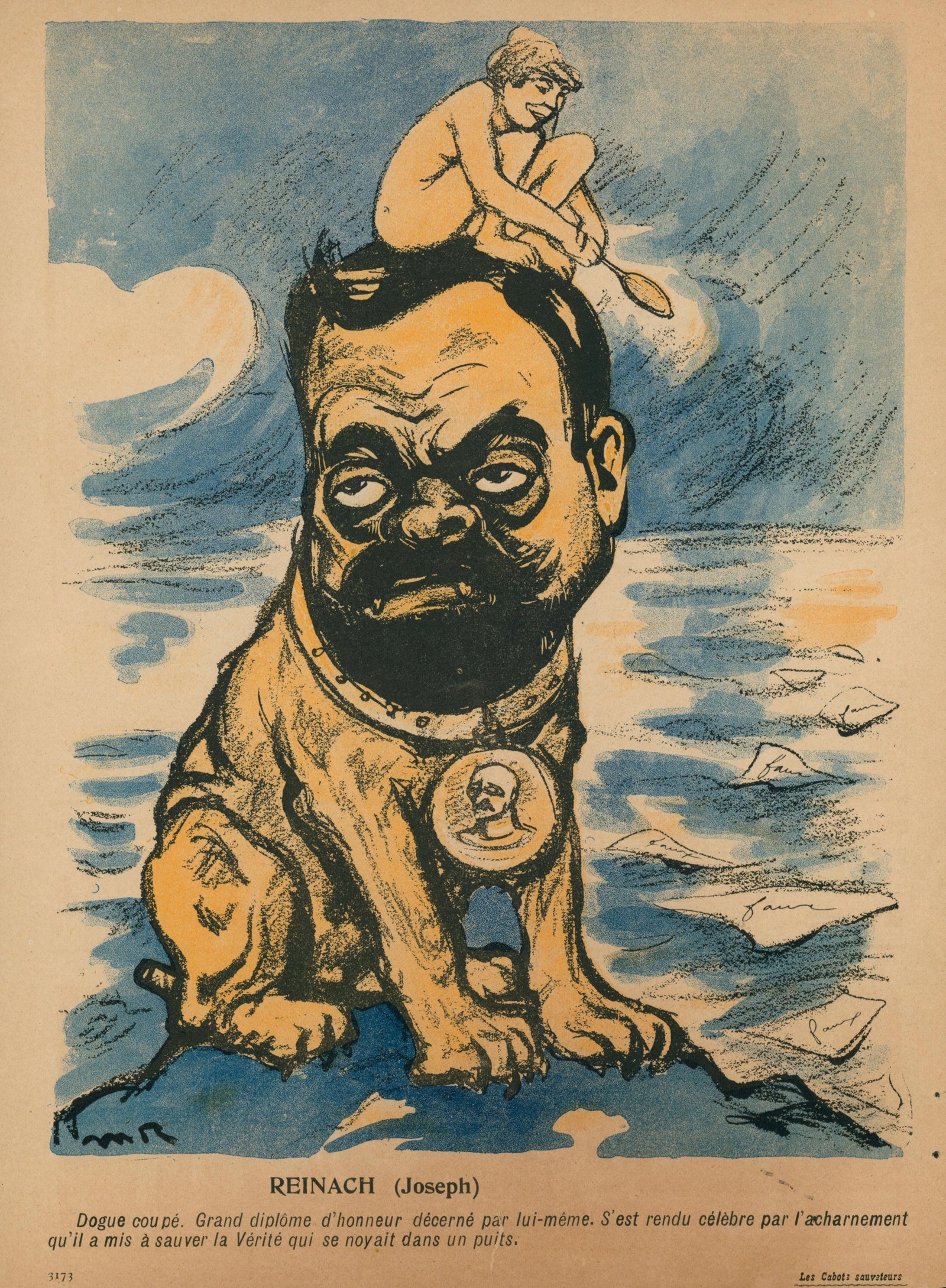 The Honorable Great Dane- Le Rire - Original Vintage Illustration