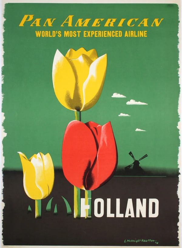 Pan American - Holland by Edward Kauffer, 1948 - Original Vintage Poster