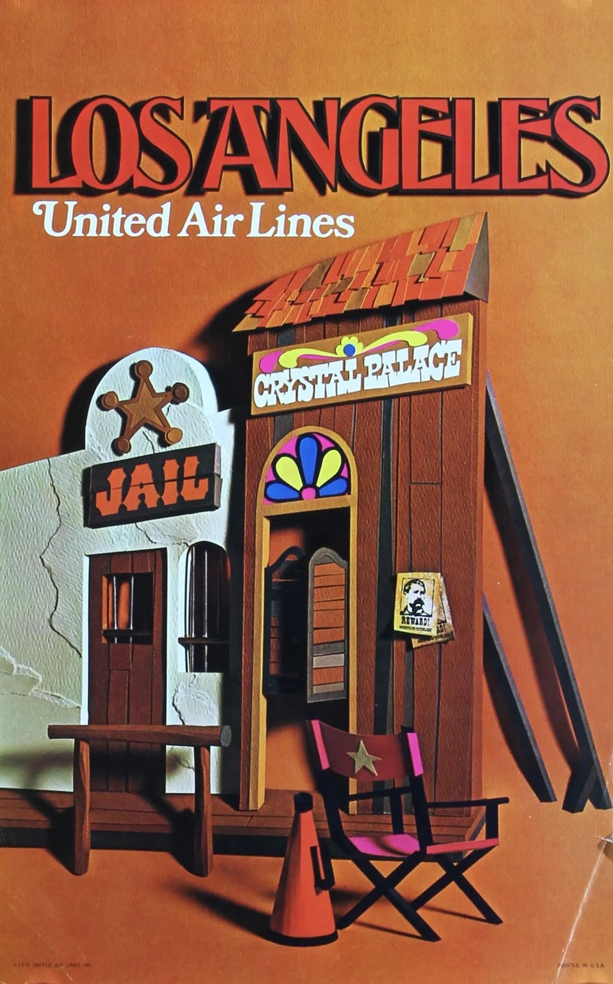 United Air Lines - Los Angeles by Anonymous, 1972 - Original Vintage Poster