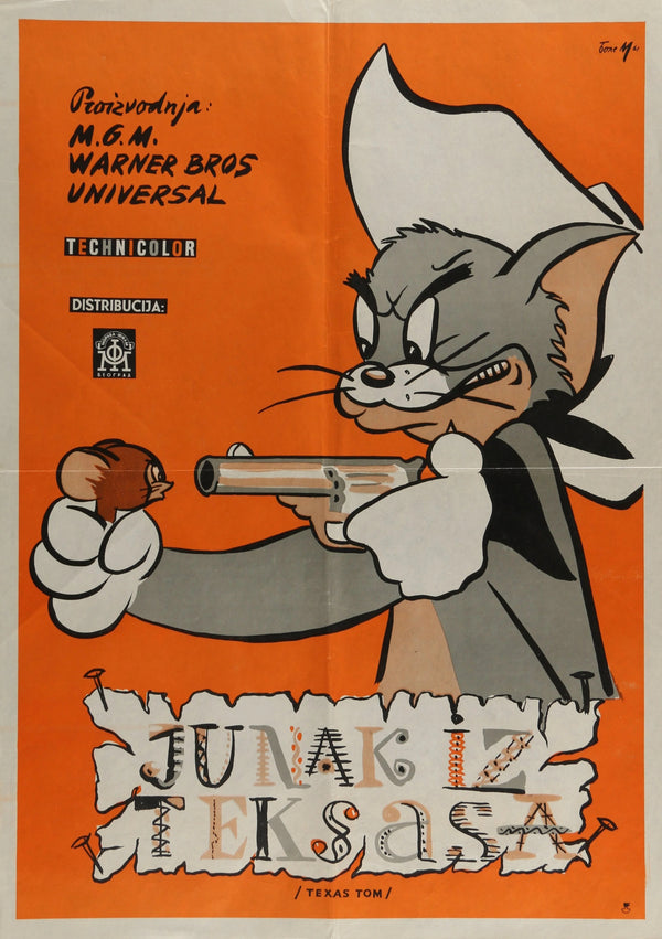 Texas Tom, Yugoslavian Release - Original Vintage Poster