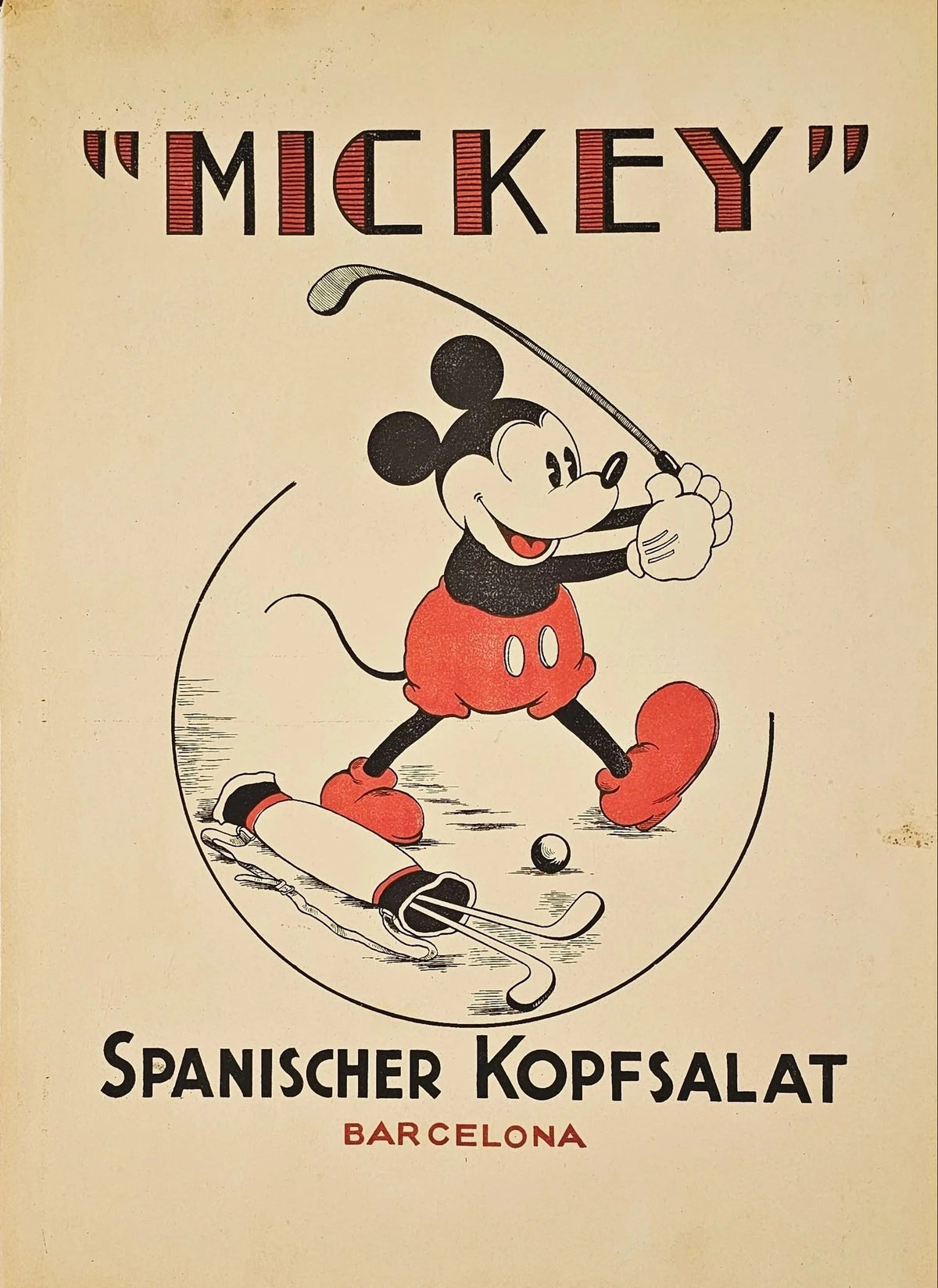 Mickey- Spanischer Kopfsalat - Original Vintage Poster