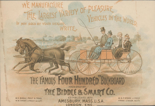 The Famous Buckboard, Vintage Ad - Original Vintage Ad: