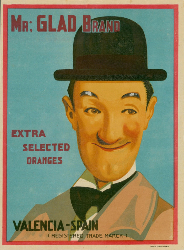 Mr. Glad Oranges, Spanish Crate Label - Original Vintage Product Label: